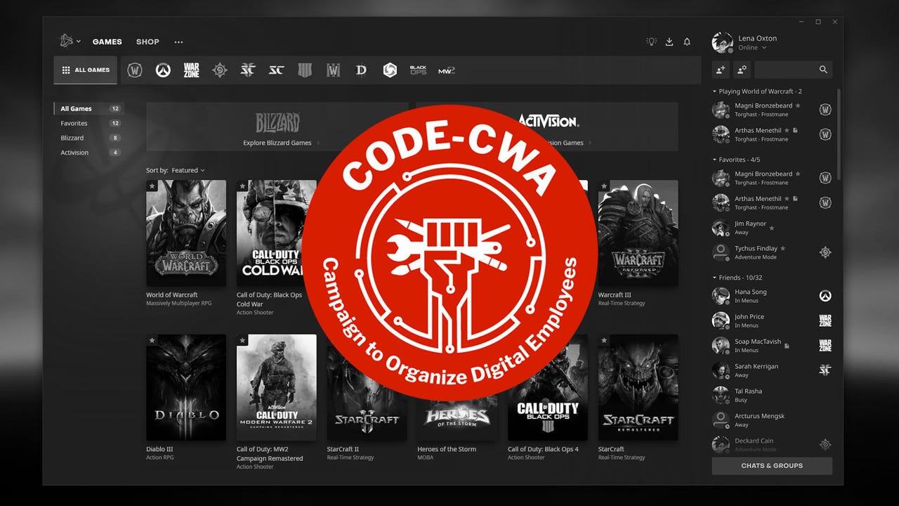 Blizzard Entertainment Platform and Technology workers unionize under CWA