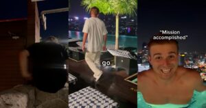 Influencer Kaz Sawyer posts clip of himself ‘sneaking’ into Marina Bay Sands infinity pool, Singapore News