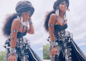 Miss Universe SA: Melissa Nayimuli shows off national costume