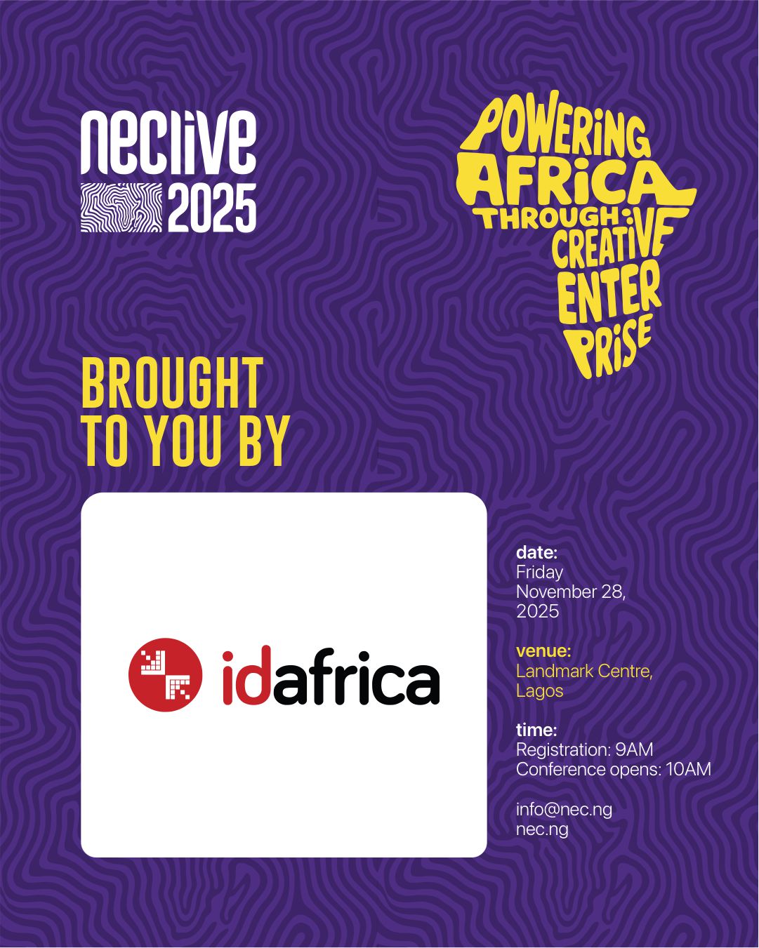 NECLive 2025 is brought to you by ID Africa in association with NETNG