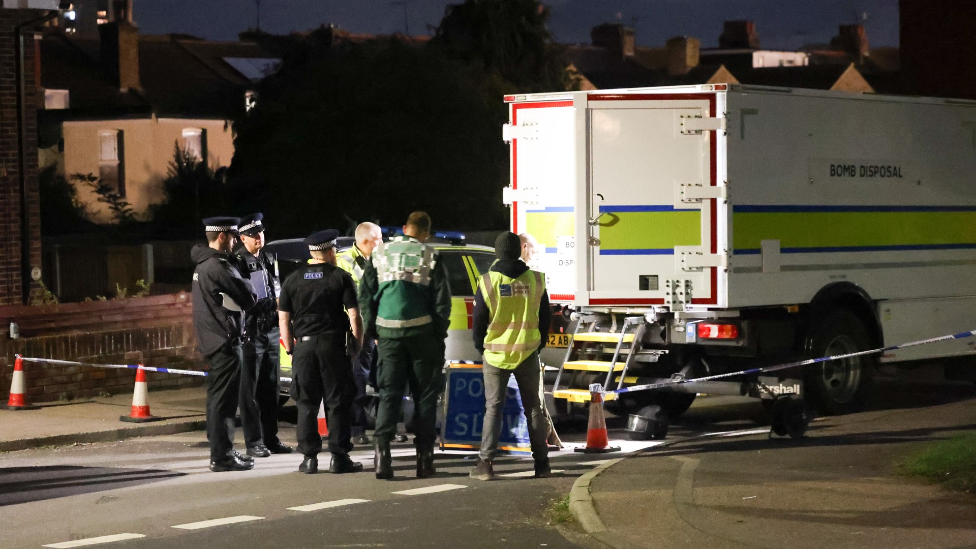 Four streets of homes evacuated in seaside town after fears bombs were found inside a home as man arrested