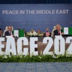 Trump urges leaders to put ‘old feuds’ aside as he calls for a new era of harmony in the Middle East