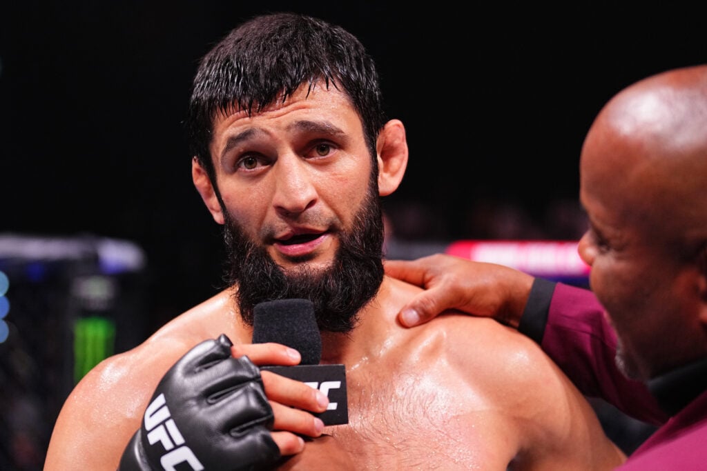 Khamzat Chimaev reveals the reason behind his shove on Ian Machado Garry