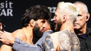 UFC Qatar Face-Offs Video: Arman Tsarukyan head-butts Dan Hooker