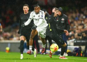 Watch: Funny moment Calvin Bassey presents Samuel Chukwueze first Fulham award