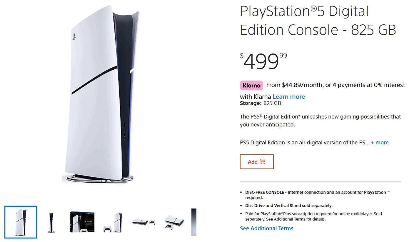 PS5 Slim Digital Edition Now Comes With a Smaller SSD in the US