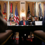 Trump feted by Cabinet members over ‘historic’ deal — on Gaza, not shutdown