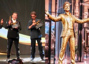 HISTORIC: Dubai Tower named after Shah Rukh Khan, Shahrukhz By Danube, launched; to have a statue of King Khan; SRK says, “Meri maa zinda hoti toh bahut khush hoti!”; adds, “Eid ke chand ki tarah main bahar kam aata hoon. Lekin jab aata hoon, tab ka