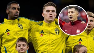 Isak, Gyokeres, Lewandowski up front in World Cup play-offs XI