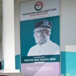 Eno’s Billboards Still Dominate Akwa Ibom PDP Secretariat Months After Defection To APC