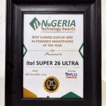 itel SUPER 26 Ultra Wins “Best Curved Display and AI-Powered Smartphone of the Year” at the 2025 Nigeria Technology Awards