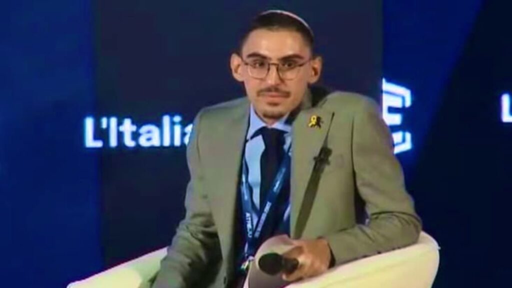 Ex-hostage Rom Braslavski recounts ‘horrors’ of Oct. 7 at Italy’s ruling party conference