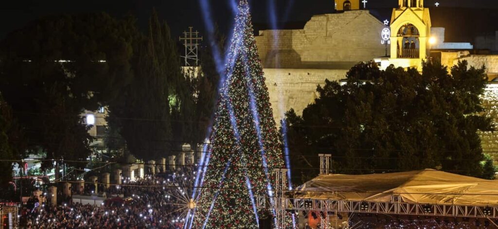 Christmas lights return to Bethlehem for first time since Gaza war