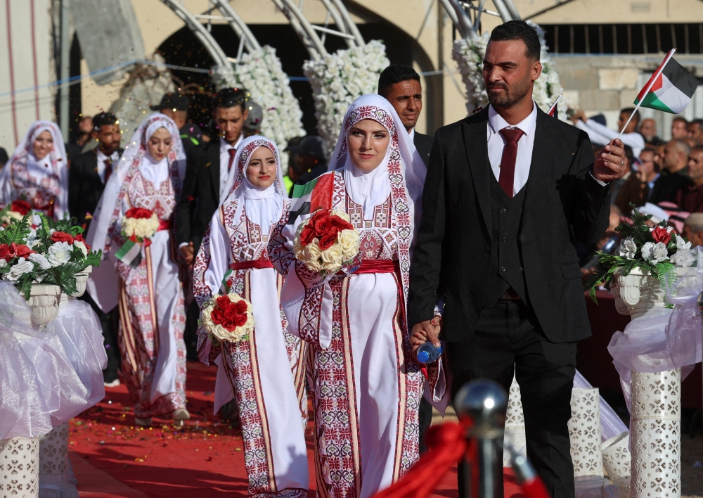 ‘Joy will rise again’: Mass wedding brings hope to war-scarred Gaza