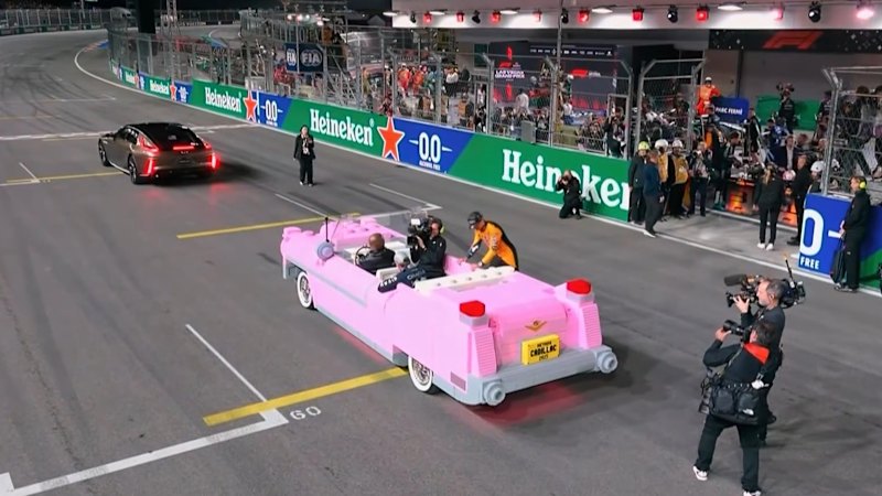 Vegas delivers iconic F1 moment with outrageous Lego car