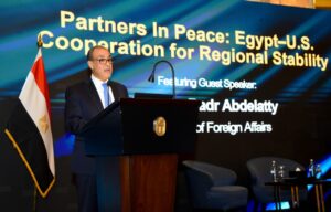 FM pushes for deeper US investment and outlines Egypt’s Gaza and Nile red lines in AmCham address
