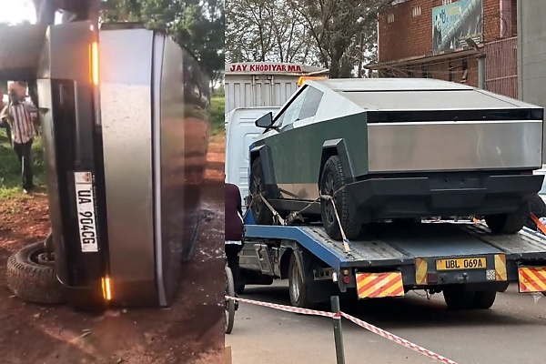Uganda’s Only Tesla Cybertruck Badly Damaged In A Rollover Crash, Just 5-months After Its Arrival