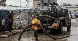 Heavy rain floods camps in Gaza, worsening conditions for displaced Palestinians