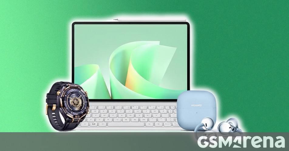 Huawei FreeClip 2, Watch Ultimate Design Royal Gold and MatePad 11.5 S go global