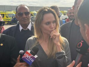Photos: Angelina Jolie arrives in North Sinai to review Gaza aid and medical efforts