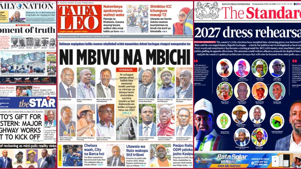 Kenya newspapers review: IEBC boss defends by-elections, says no politician will influence him