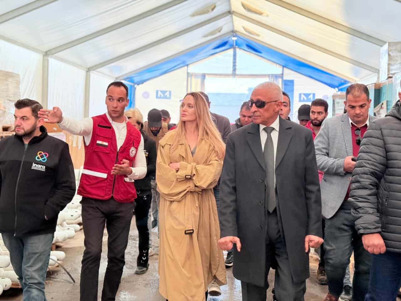 Angelina Jolie Visits Rafah Crossing, Reviews Relief Efforts for Gazans