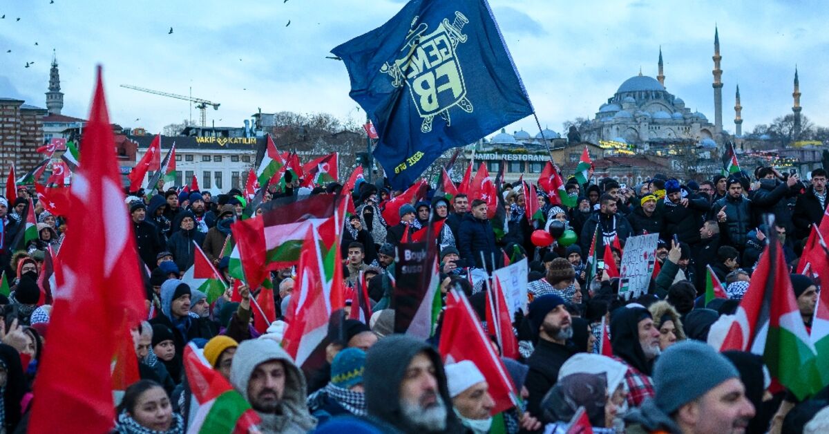 Thousands stage pro-Gaza rally in Istanbul