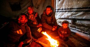 Winter Rain Floods Gaza Camps As Netanyahu Heads For U.S. Meeting