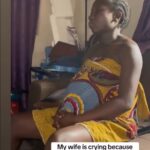 Pregnant wife cries as hub says no to begging neighbour for Jollof rice