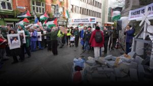 Nativity scene recreated by activists in Dublin ‘in solidarity with Gaza’