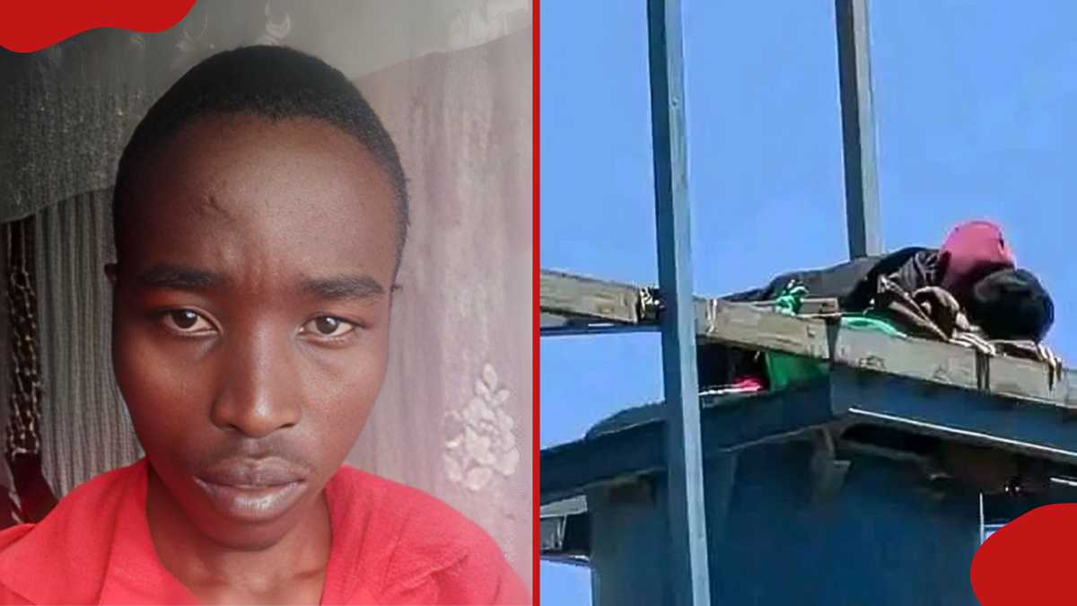 Eldoret: Jobless dad of 3 climbs billboard, embarks on challenge to get job