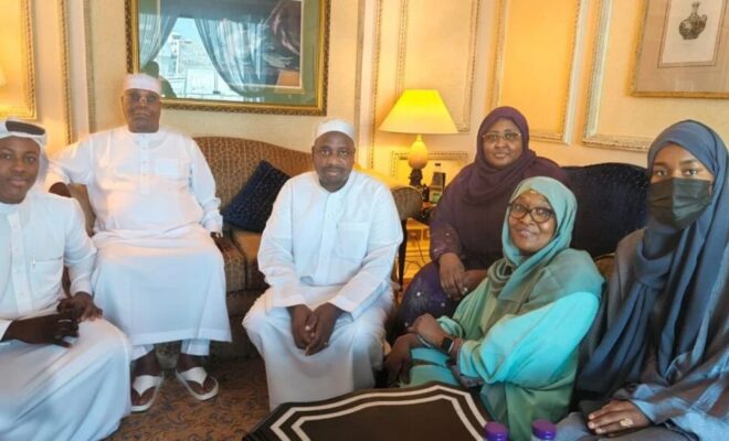 Atiku, Aisha Buhari meet in Saudi Arabia