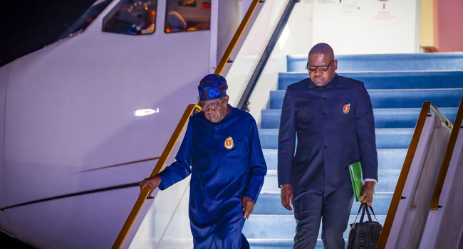 JUST IN: President Tinubu Returns to Abuja After Summit, Holiday