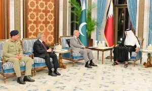 PM Shehbaz meets Qatar’s emir, says both countries to work together for regional peace and stability