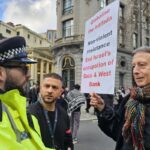 Peter Tatchell arrested at London Palestine march over ‘intifada’ placard