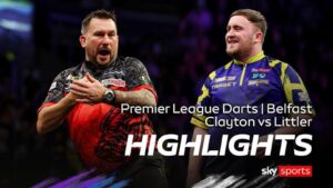 Premier League Darts: Table-topper Jonny Clayton beats Luke Littler AGAIN