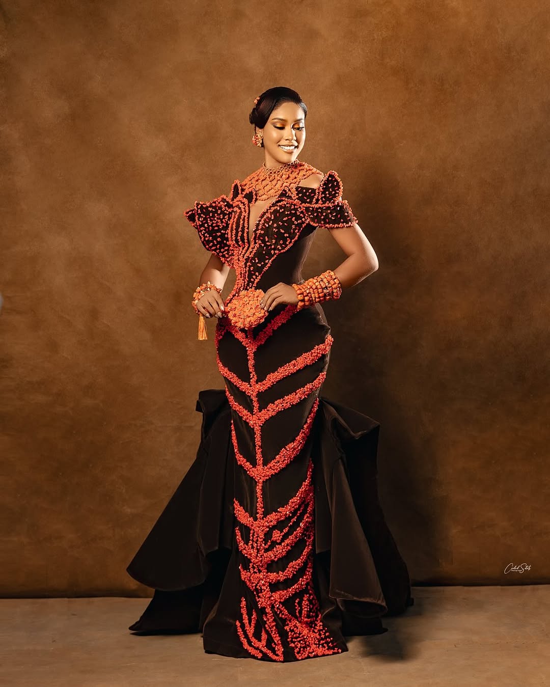 Want to Elevate Your Igbo Trad Look with Rich Corals & Regal Details? See This Inspo