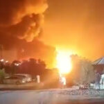 Video shows projectile exploding near Ali al-Salem Air Base in Kuwait