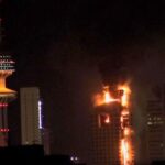 Massive fire ignites Kuwait city tower as Trump rebukes Starmer over Middle East turmoil