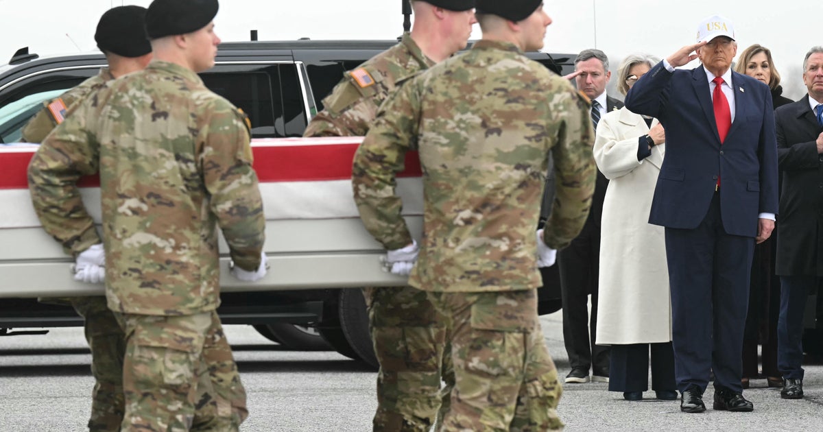 Trump salutes as 6 soldiers killed in Iran are transferred back to the U.S.