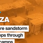 Severe sandstorm sweeps through Gaza tent camps