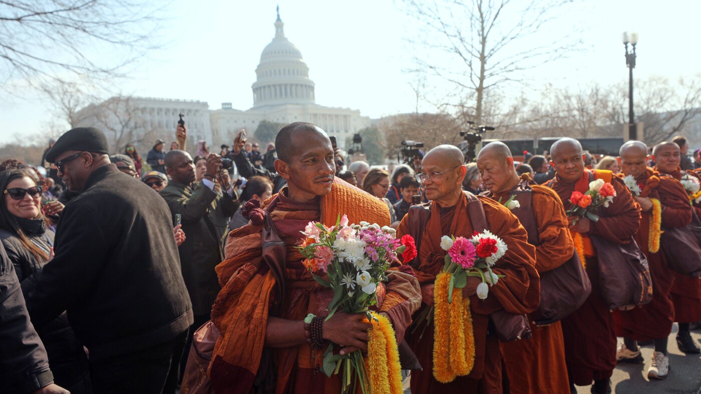 These monks’ walk for peace captivated Americans. It ends this week