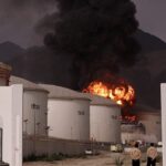 Iranian debris damages UAE petrol facility, drones damage Bahraini residences, injure civilians