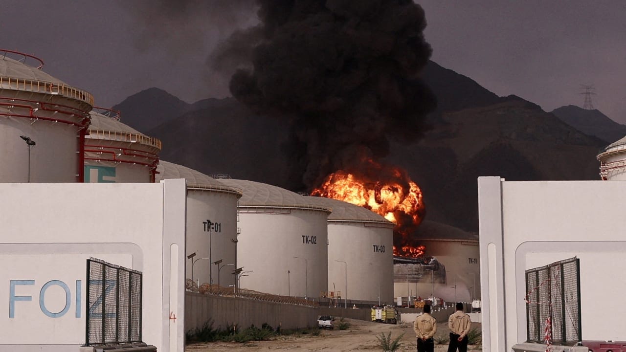 Iranian debris damages UAE petrol facility, drones damage Bahraini residences, injure civilians