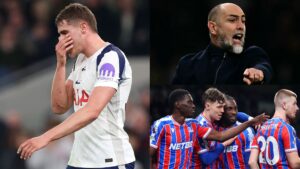 Tottenham player ratings vs Crystal Palace: Micky van de Ven, what are you doing?! Spurs edge closer to relegation after captain’s red card headlines another disastrous display