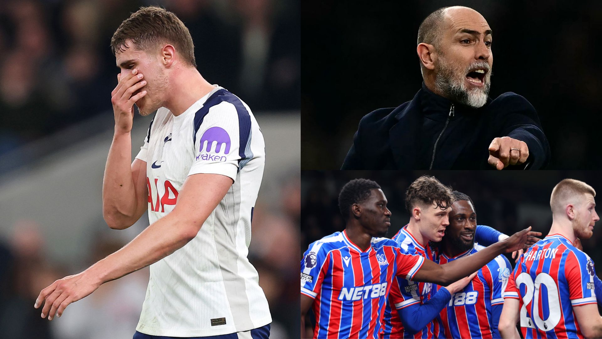 Tottenham player ratings vs Crystal Palace: Micky van de Ven, what are you doing?! Spurs edge closer to relegation after captain’s red card headlines another disastrous display