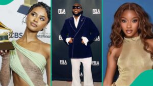 “Is it a robbery?” Reactions as Tyla beats Davido, Ayra Starr, Burna to Grammy award