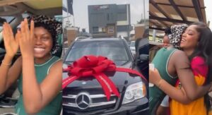 Nollywood Actress, Regina Daniels Gifts Her Younger Sister A Mercedes-Benz For Birthday (Video)