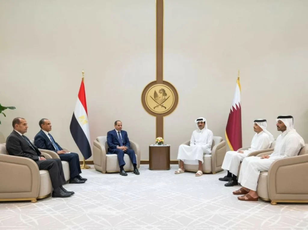 Emir of Qatar, Egyptian President discuss regional developments