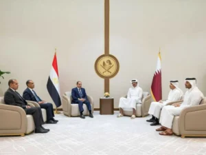 Emir of Qatar, Egyptian President discuss regional developments